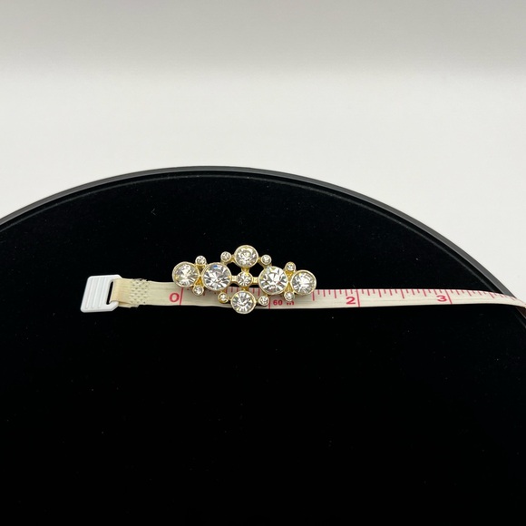 Vintage Gold tone Rhinestone Necklace Pendant - Picture 4 of 6